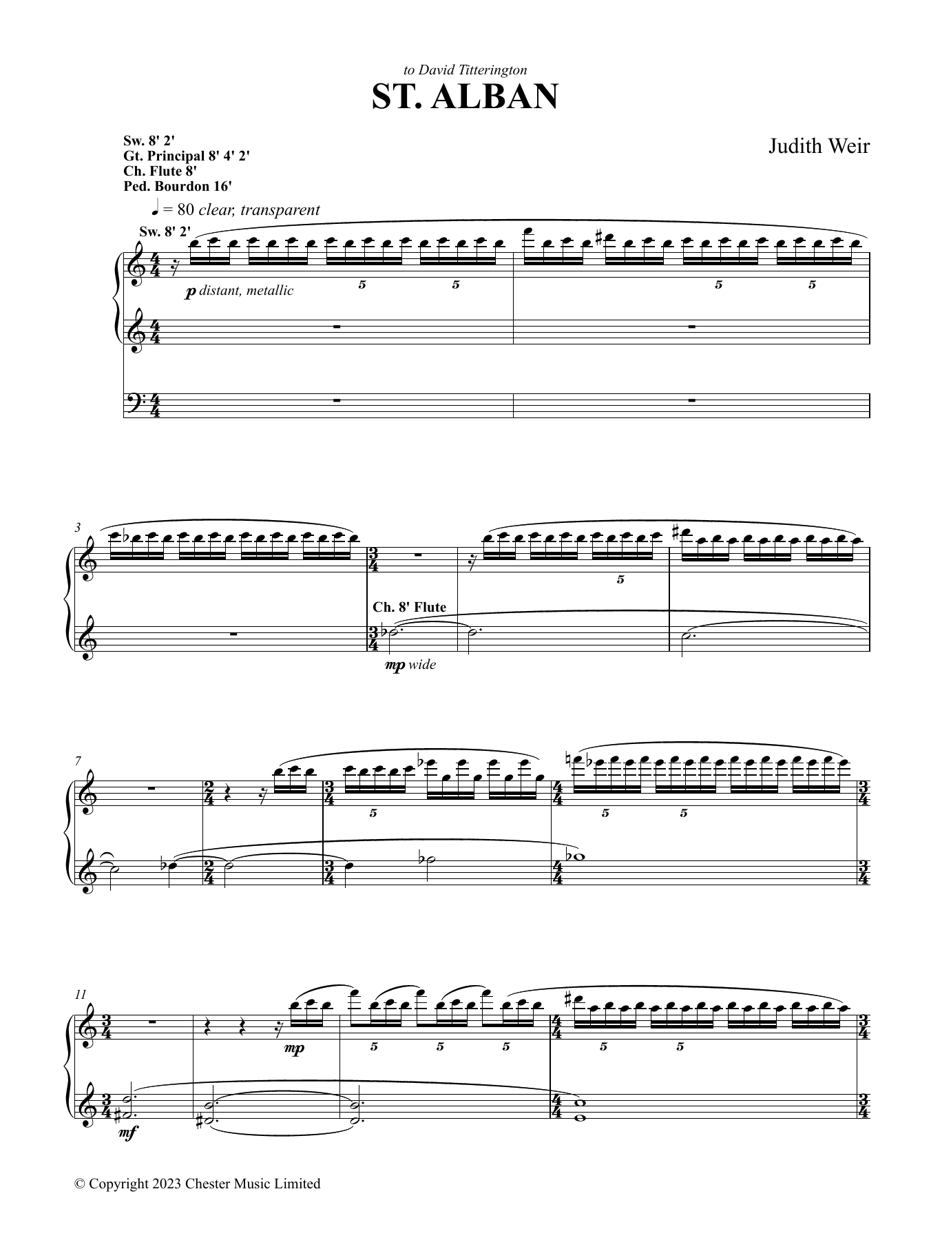 Nico Muhly St. Alban Sheet Music Notes & Chords for Organ - Download or Print PDF