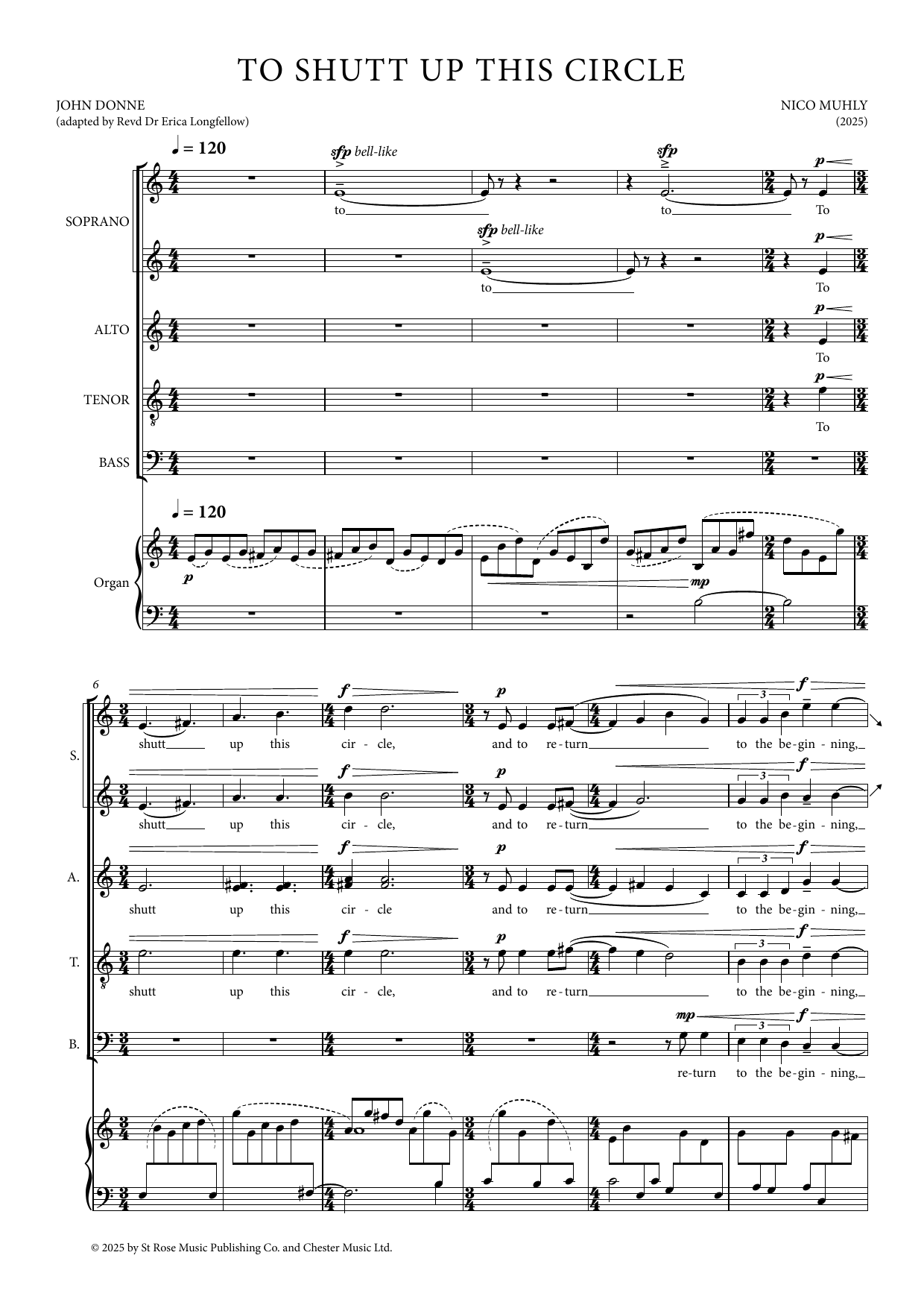 Nico Muhly To Shutt Up This Circle Sheet Music Notes & Chords for SATB Choir - Download or Print PDF Nico Muhly To Shutt Up This Circle Sheet Music Notes & Chords for SATB Choir - Download or Print PDF