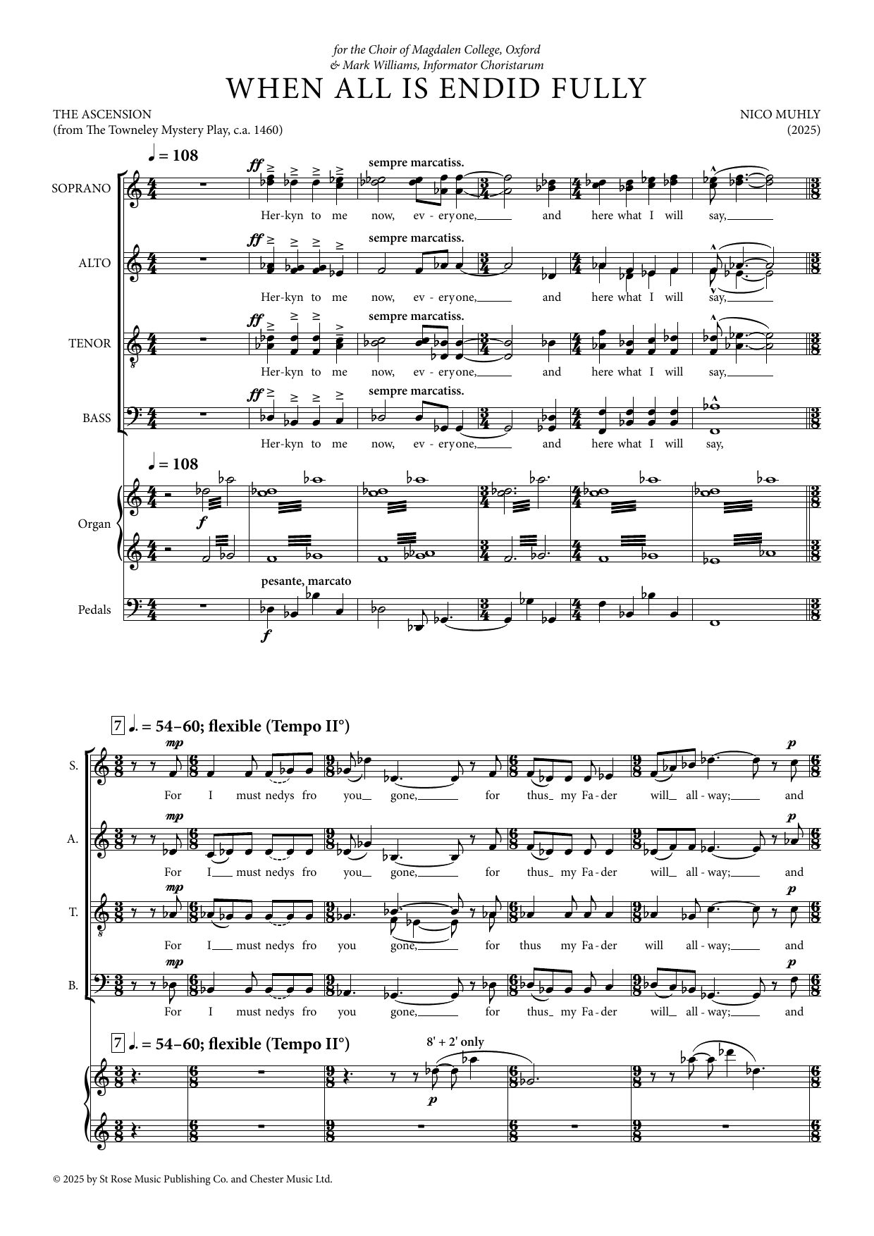 Nico Muhly When All is Endid Fully Sheet Music Notes & Chords for Choir - Download or Print PDF