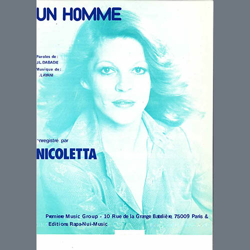 Nicoletta, Un Homme, Piano & Vocal