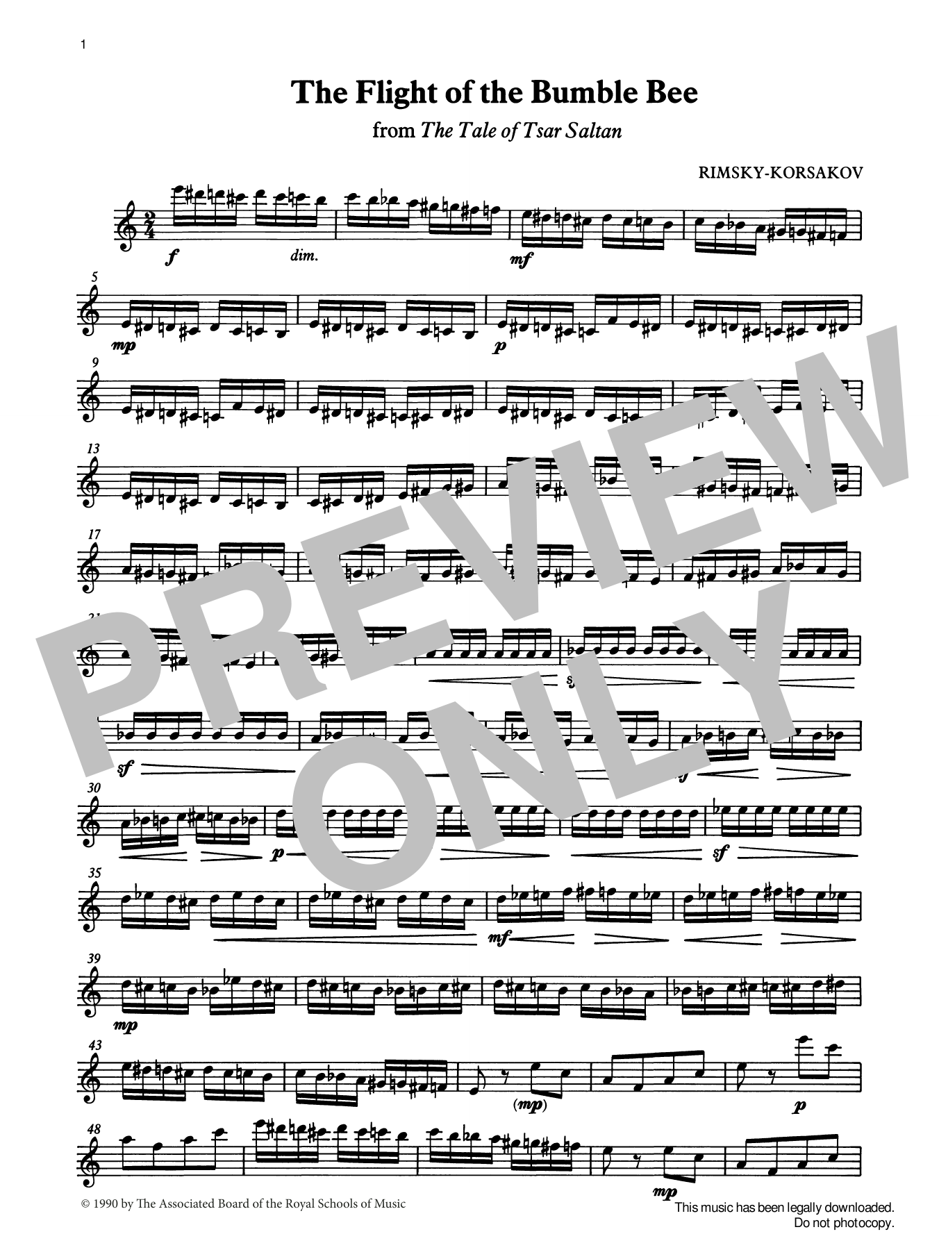 Nikolai Rimsky-Korsakov The Flight of the Bumble Bee from Graded Music for Tuned Percussion, Book IV Sheet Music Notes & Chords for Percussion Solo - Download or Print PDF