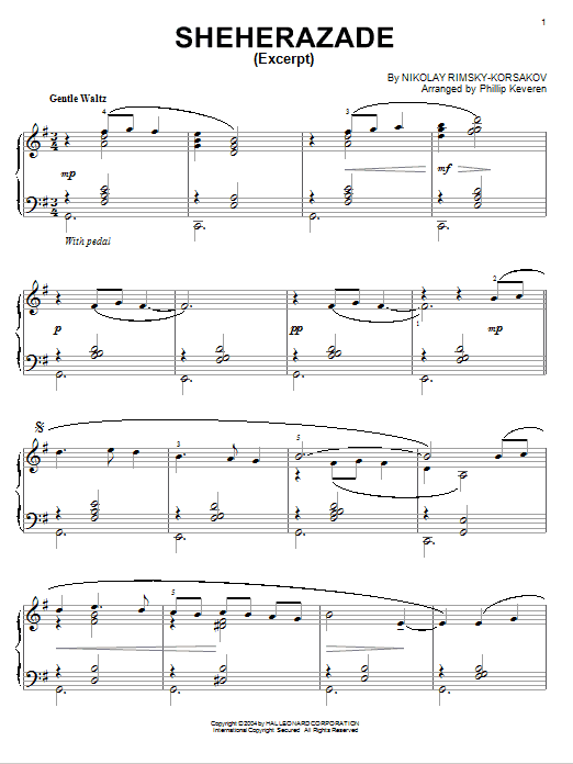 Nikolai Rimsky-Korsakov Theme From Sheherazade [Jazz version] (arr. Phillip Keveren) Sheet Music Notes & Chords for Piano - Download or Print PDF