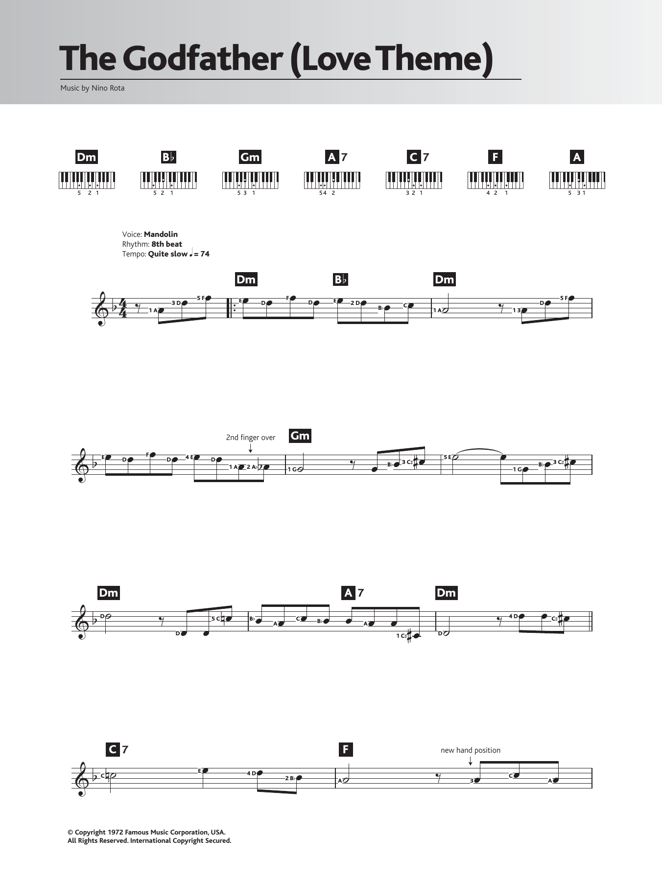 Nino Rota Speak Softly Love (Godfather Theme) Sheet Music Notes & Chords for Cello - Download or Print PDF