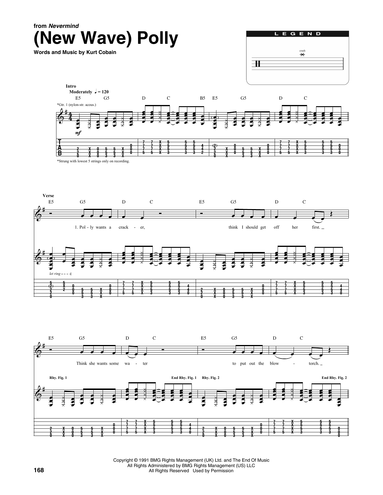 Nirvana (New Wave) Polly (from Nevermind) Sheet Music Notes & Chords for Transcribed Score - Download or Print PDF