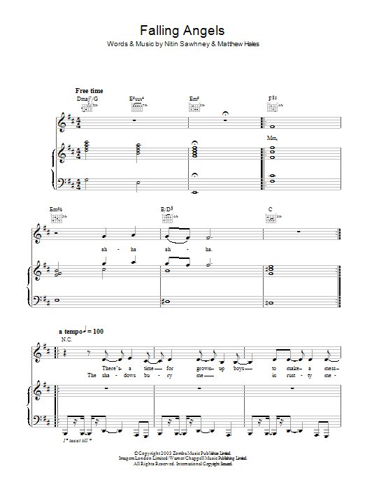 Nitin Sawhney Falling Angels Sheet Music Notes & Chords for Piano, Vocal & Guitar - Download or Print PDF Nitin Sawhney Falling Angels Sheet Music Notes & Chords for Piano, Vocal & Guitar - Download or Print PDF