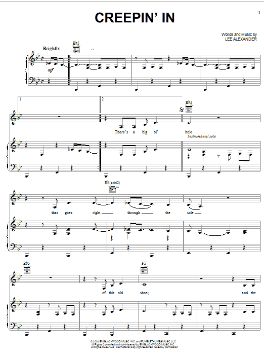 Norah Jones Creepin' In Sheet Music Notes & Chords for Piano, Vocal & Guitar (Right-Hand Melody) - Download or Print PDF