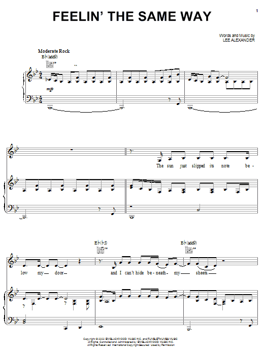 Norah Jones Feelin' The Same Way Sheet Music Notes & Chords for Easy Piano - Download or Print PDF