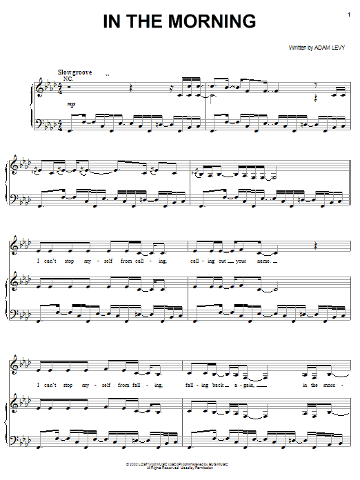 Norah Jones In The Morning Sheet Music Notes & Chords for Piano, Vocal & Guitar - Download or Print PDF