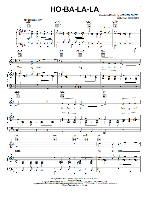 Norman Gimbel Ho-Ba-La-La Sheet Music Notes & Chords for Real Book - Melody & Chords - C Instruments - Download or Print PDF