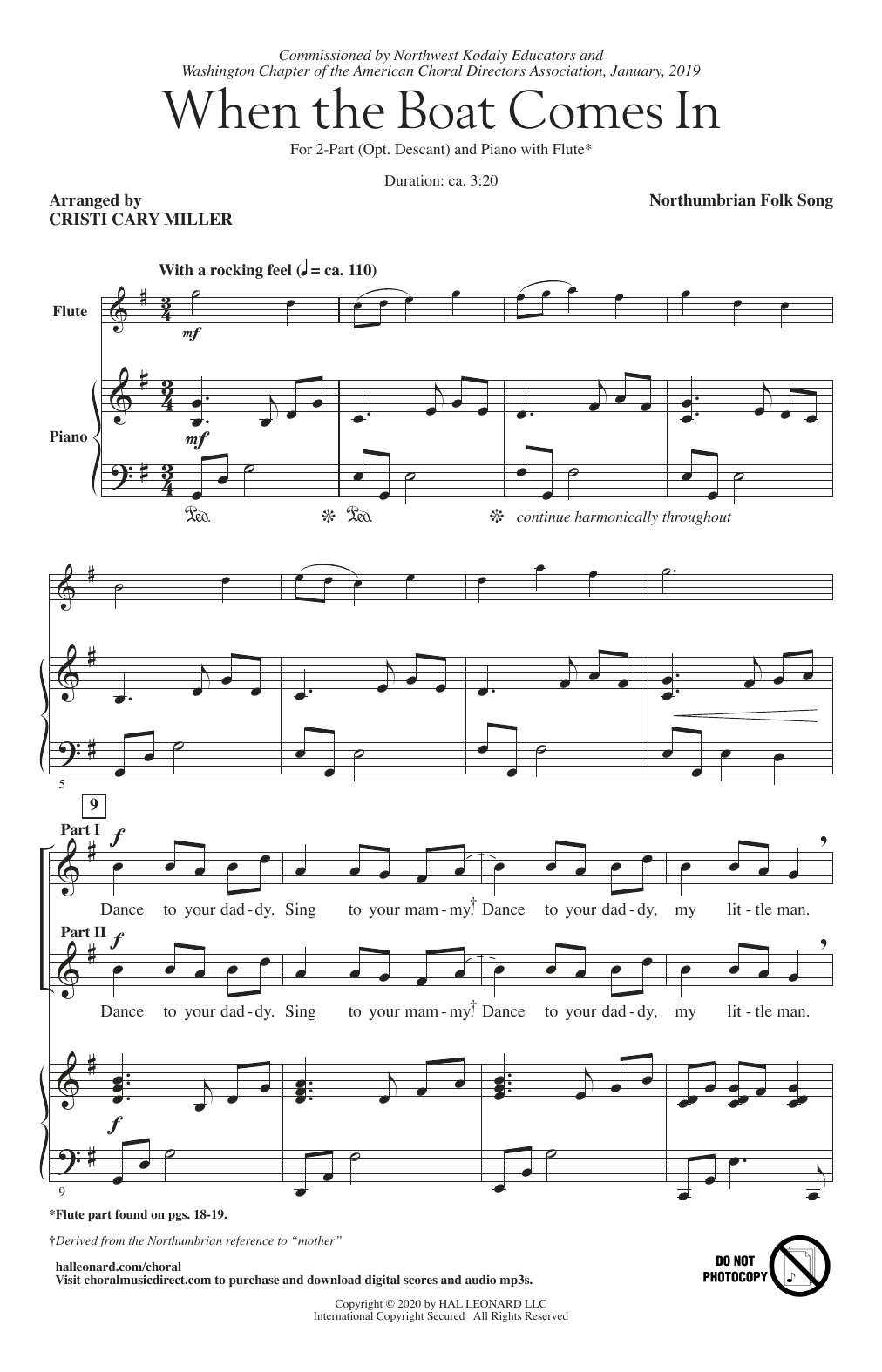 Northumbrian Folk Song When The Boat Comes In (arr. Cristi Cary Miller) Sheet Music Notes & Chords for 2-Part Choir - Download or Print PDF