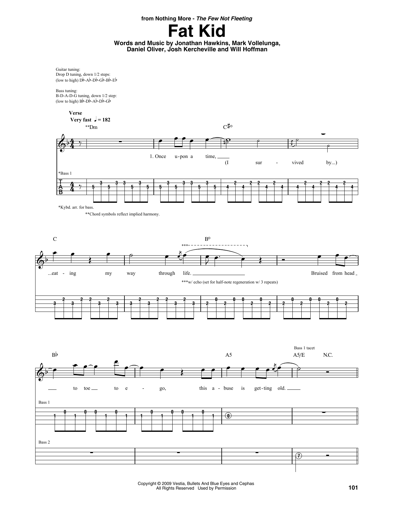 Nothing More Fat Kid Sheet Music Notes & Chords for Guitar Rhythm Tab - Download or Print PDF