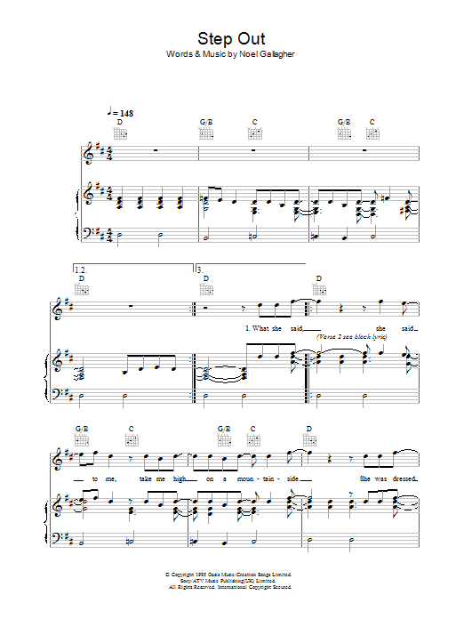 Oasis Step Out Sheet Music Notes & Chords for Guitar Tab - Download or Print PDF