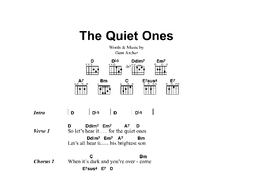Oasis The Quiet Ones Sheet Music Notes & Chords for Lyrics & Chords - Download or Print PDF Oasis The Quiet Ones Sheet Music Notes & Chords for Lyrics & Chords - Download or Print PDF
