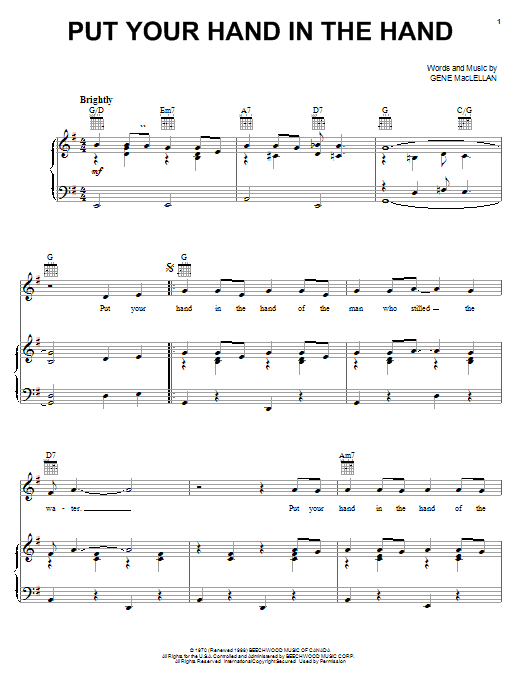 Ocean Put Your Hand In The Hand Sheet Music Notes & Chords for Cello - Download or Print PDF