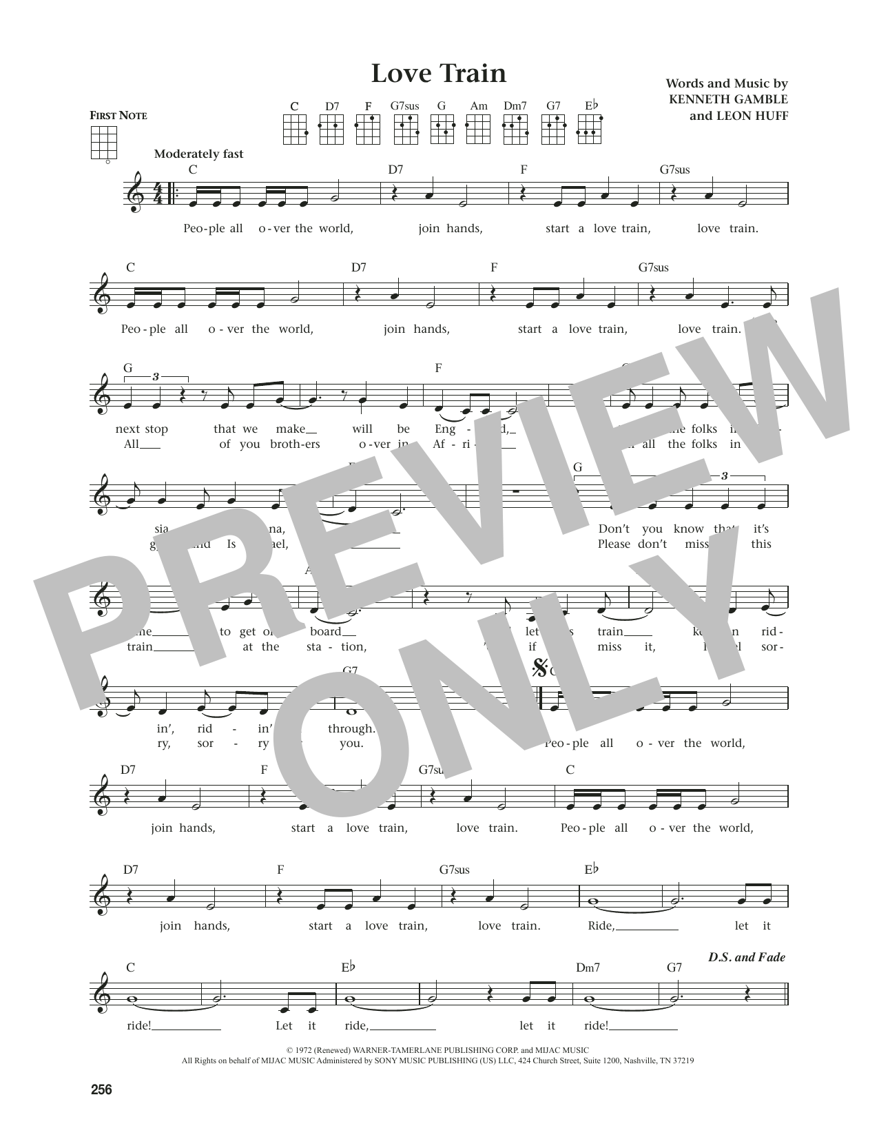 O'Jays Love Train (from The Daily Ukulele) (arr. Jim Beloff) Sheet Music Notes & Chords for Ukulele - Download or Print PDF