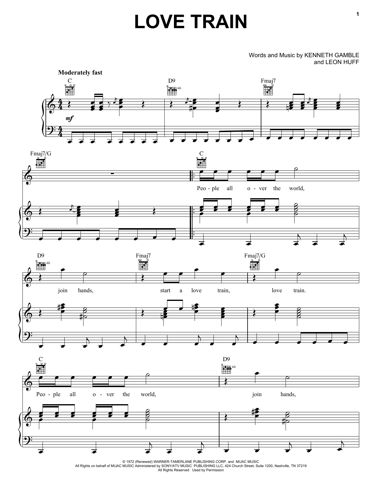 O'Jays Love Train Sheet Music Notes & Chords for Drums Transcription - Download or Print PDF