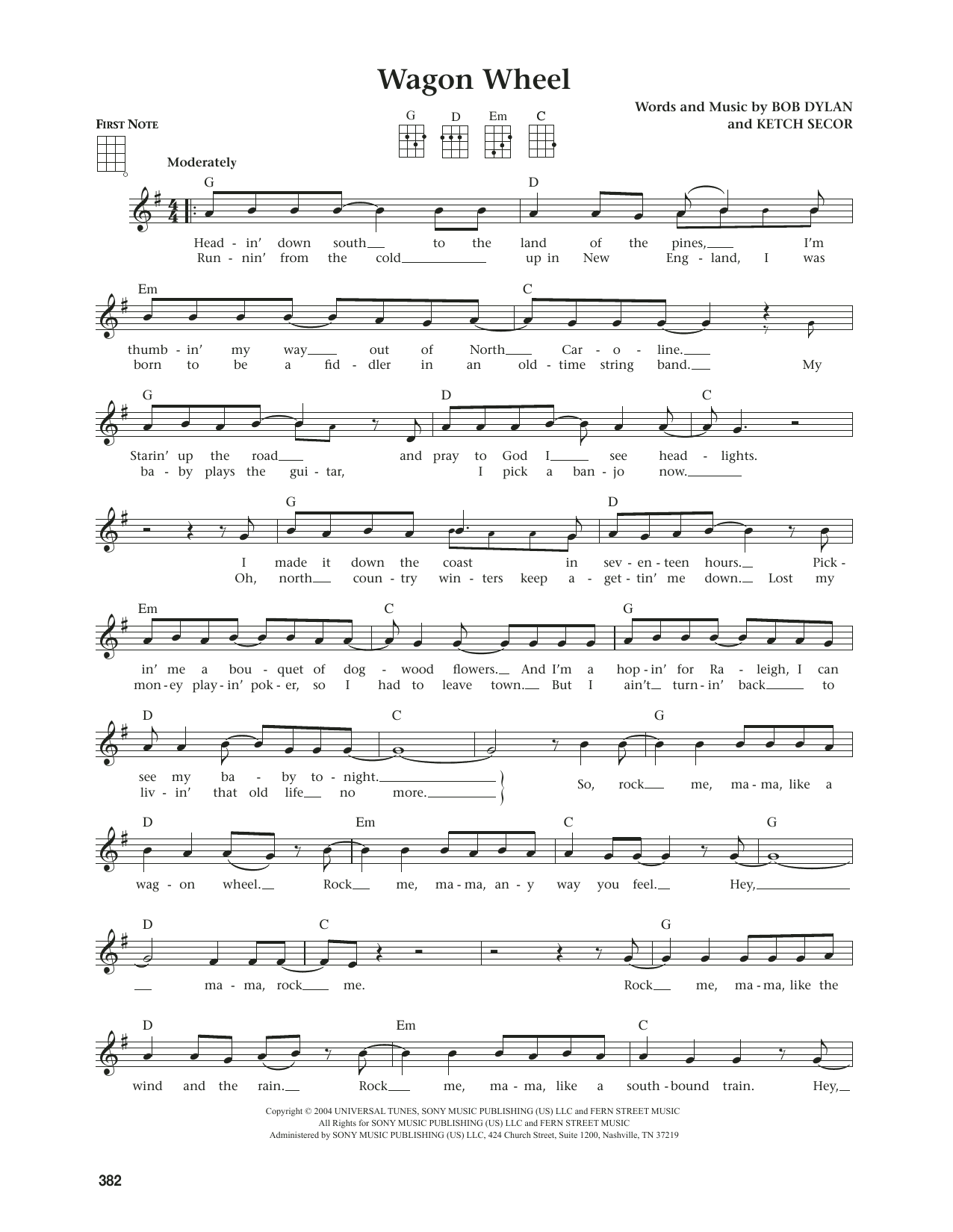 Old Crow Medicine Show Wagon Wheel (from The Daily Ukulele) (arr. Jim Beloff) Sheet Music Notes & Chords for Ukulele - Download or Print PDF Old Crow Medicine Show Wagon Wheel (from The Daily Ukulele) (arr. Jim Beloff) Sheet Music Notes & Chords for Ukulele - Download or Print PDF