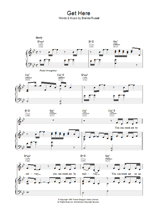 Oleta Adams Get Here Sheet Music Notes & Chords for Piano, Vocal & Guitar - Download or Print PDF