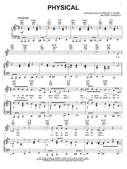 Olivia Newton-John Physical Sheet Music Notes & Chords for Violin - Download or Print PDF