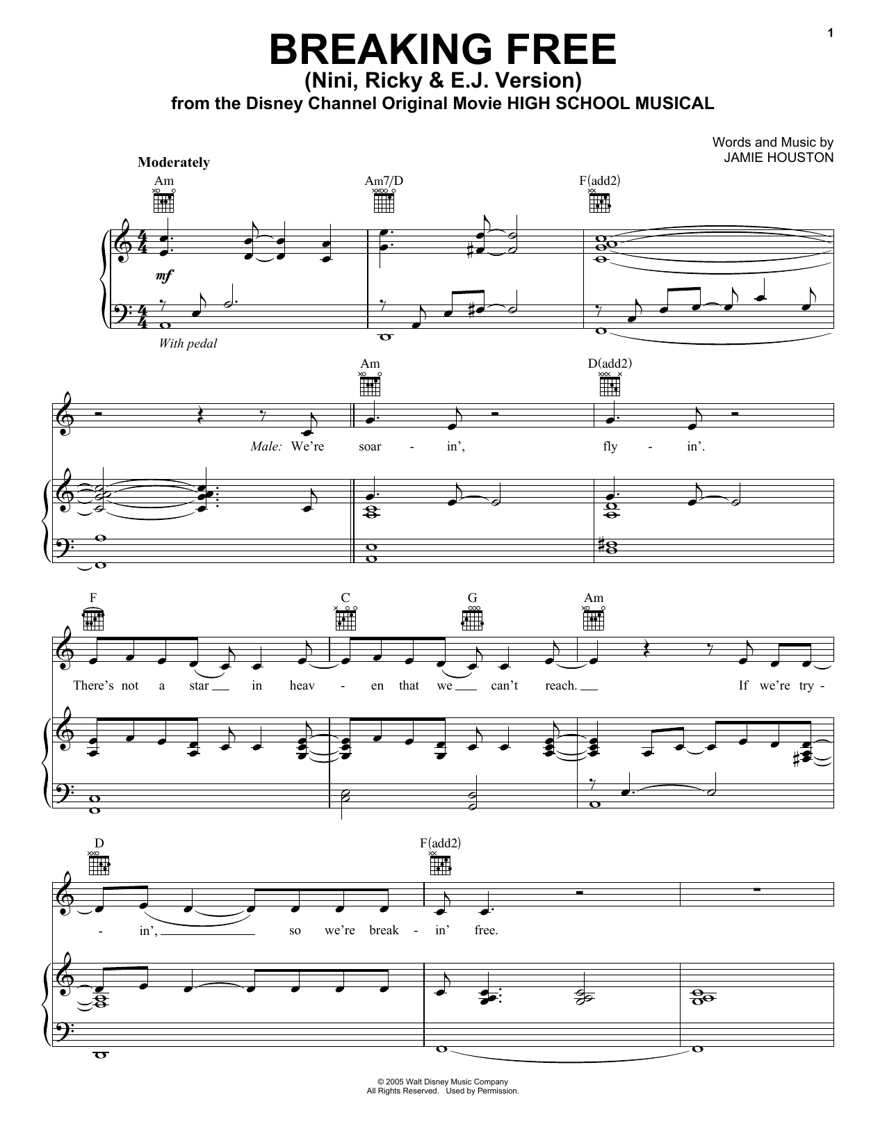 Olivia Rodrigo, Joshua Bassett & Matt Cornett Breaking Free (from High School Musical: The Musical: The Series) Sheet Music Notes & Chords for Piano, Vocal & Guitar (Right-Hand Melody) - Download or Print PDF Olivia Rodrigo, Joshua Bassett & Matt Cornett Breaking Free (from High School Musical: The Musical: The Series) Sheet Music Notes & Chords for Piano, Vocal & Guitar (Right-Hand Melody) - Download or Print PDF