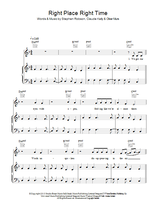 Olly Murs Right Place Right Time Sheet Music Notes & Chords for Violin - Download or Print PDF