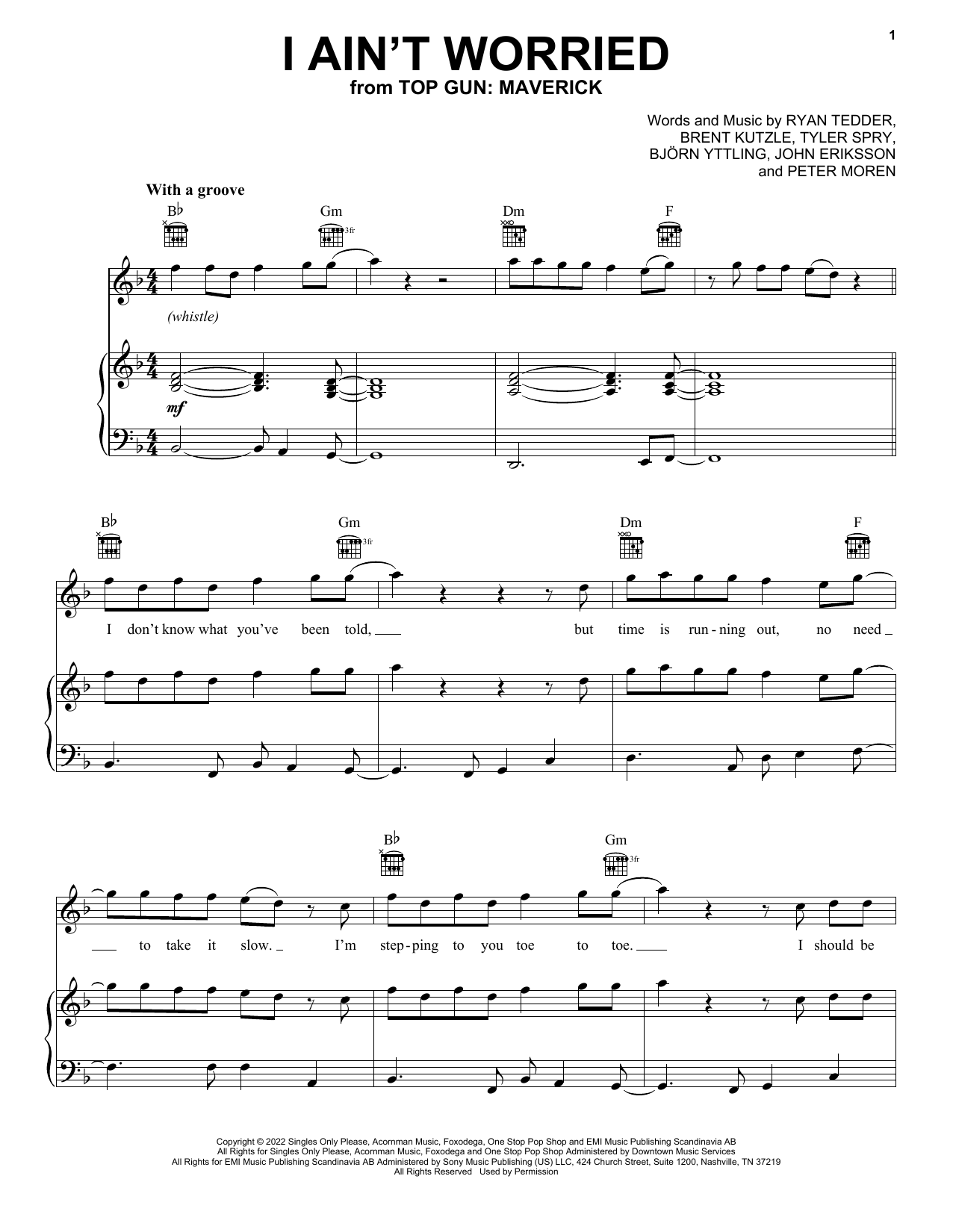 OneRepublic I Ain't Worried (from Top Gun: Maverick) Sheet Music Notes & Chords for Viola Solo - Download or Print PDF