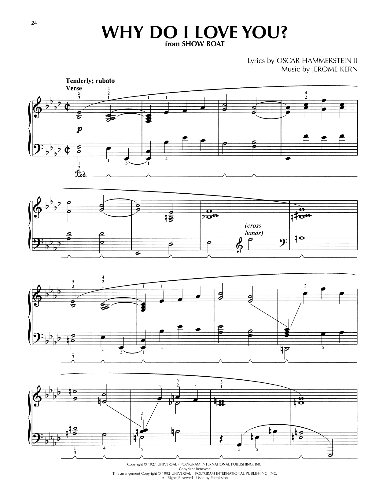 Oscar Hammerstein II & Jerome Kern Why Do I Love You? (from Show Boat) (arr. Lee Evans) Sheet Music Notes & Chords for Piano Solo - Download or Print PDF