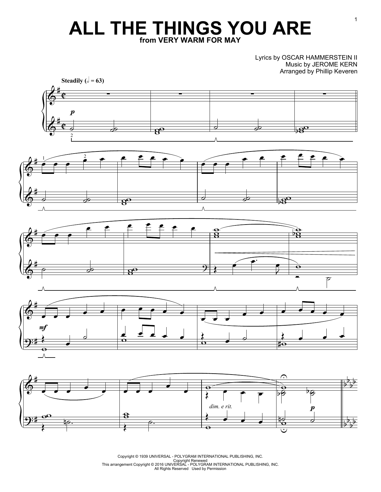 Phillip Keveren All The Things You Are Sheet Music Notes & Chords for Piano - Download or Print PDF