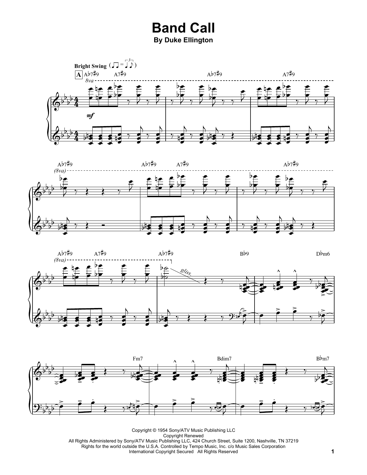 Oscar Peterson Band Call Sheet Music Notes & Chords for Piano Transcription - Download or Print PDF