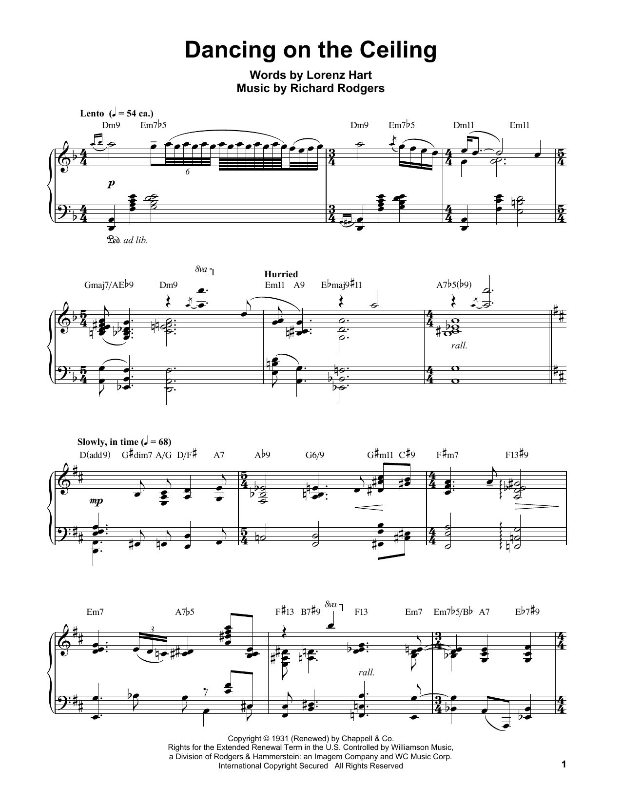 Oscar Peterson Dancing On The Ceiling Sheet Music Notes & Chords for Piano Transcription - Download or Print PDF