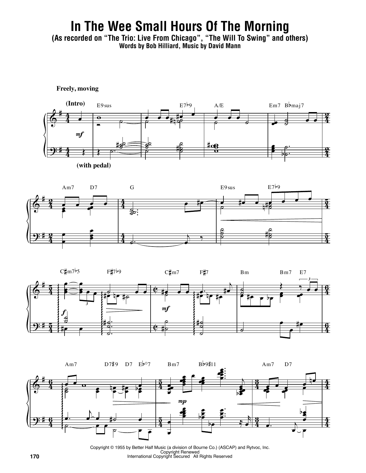 Oscar Peterson In The Wee Small Hours Of The Morning Sheet Music Notes & Chords for Piano Transcription - Download or Print PDF