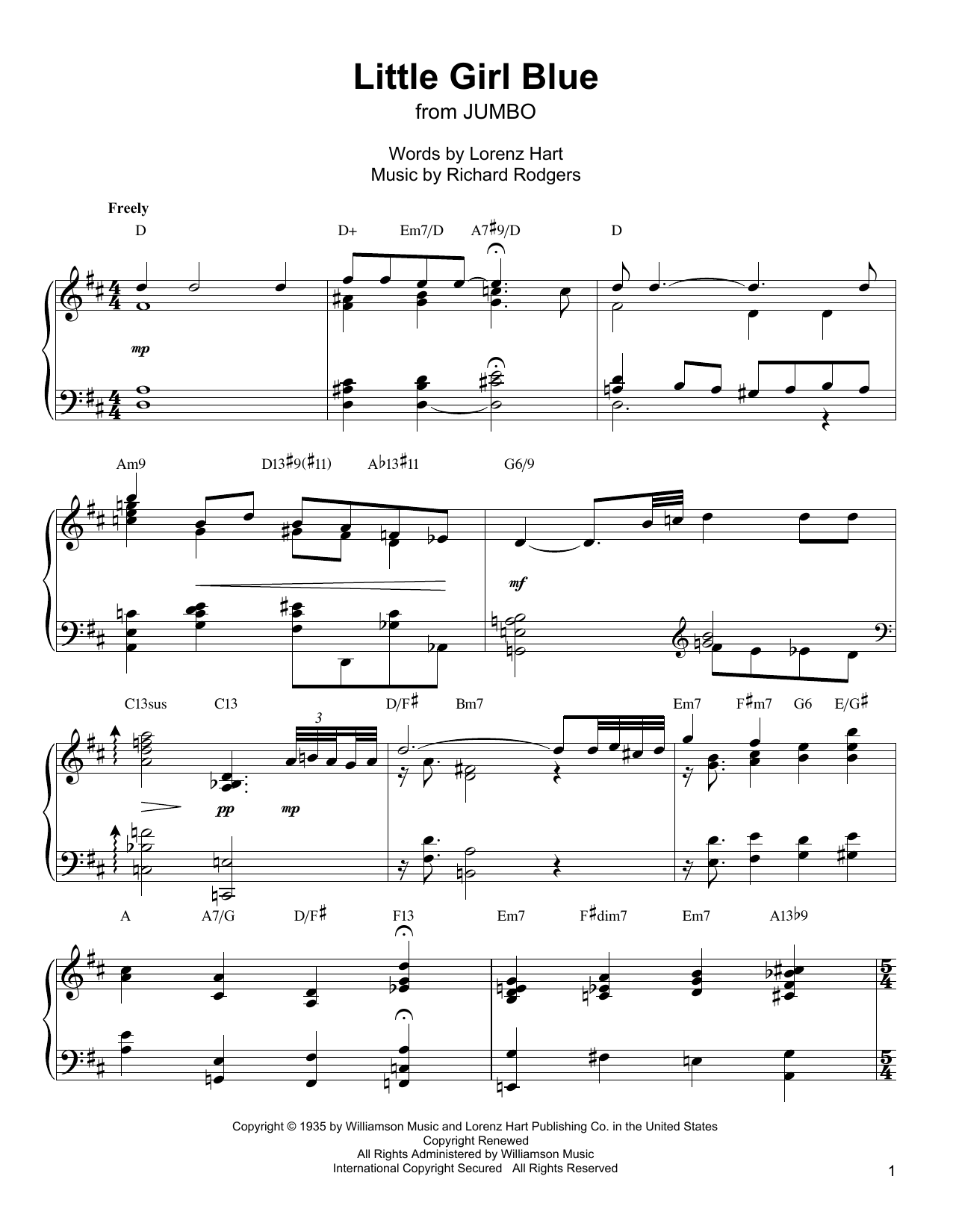 Oscar Peterson Little Girl Blue Sheet Music Notes & Chords for Piano Transcription - Download or Print PDF
