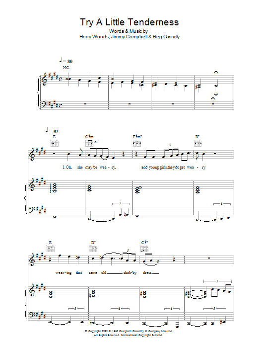 Otis Redding Try A Little Tenderness Sheet Music Notes & Chords for Clarinet - Download or Print PDF