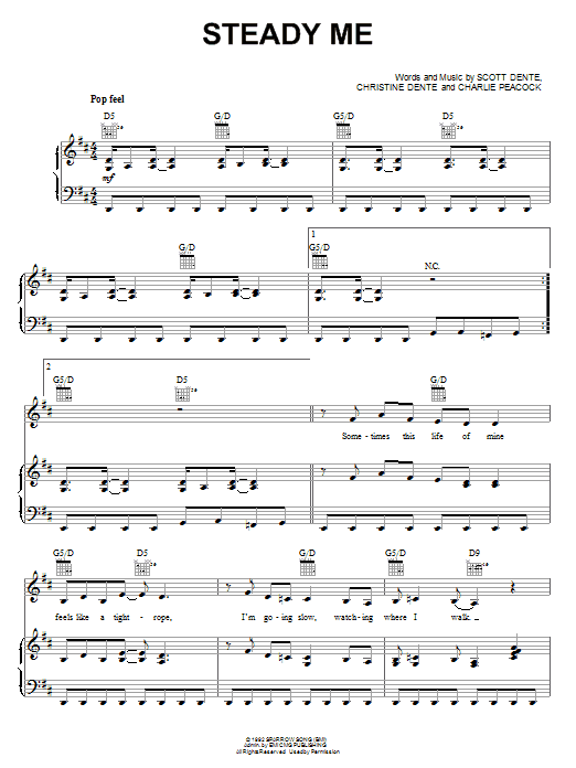 Out Of The Grey Steady Me Sheet Music Notes & Chords for Piano, Vocal & Guitar (Right-Hand Melody) - Download or Print PDF Out Of The Grey Steady Me Sheet Music Notes & Chords for Piano, Vocal & Guitar (Right-Hand Melody) - Download or Print PDF