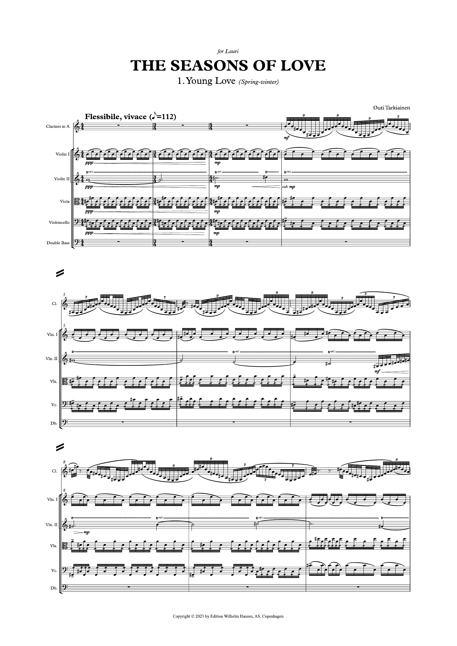 Outi Tarkiainen The Seasons Of Love Sheet Music Notes & Chords for String Ensemble - Download or Print PDF