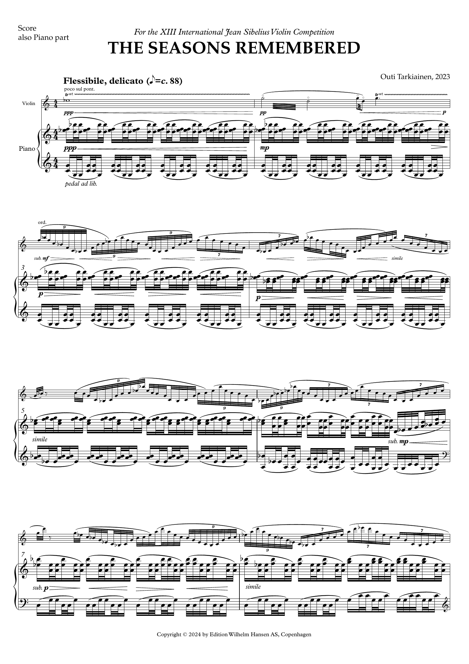 Outi Tarkiainen The Seasons Remembered Sheet Music Notes & Chords for Piano Solo - Download or Print PDF Outi Tarkiainen The Seasons Remembered Sheet Music Notes & Chords for Piano Solo - Download or Print PDF