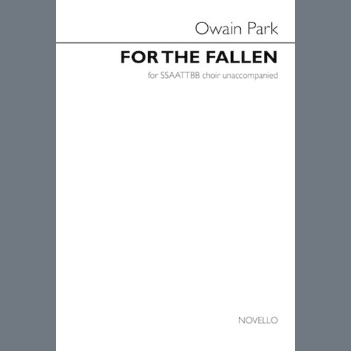 Owain Park, For The Fallen, SATB Choir