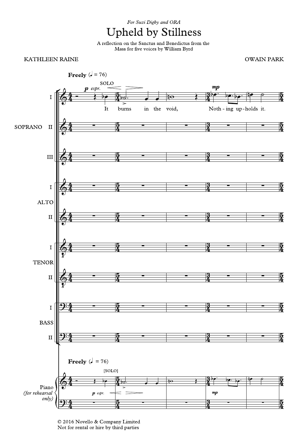 Owain Park Upheld By Stillness Sheet Music Notes & Chords for SATB Choir - Download or Print PDF