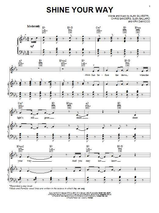 Owl City and Yuna Shine Your Way Sheet Music Notes & Chords for Piano - Download or Print PDF