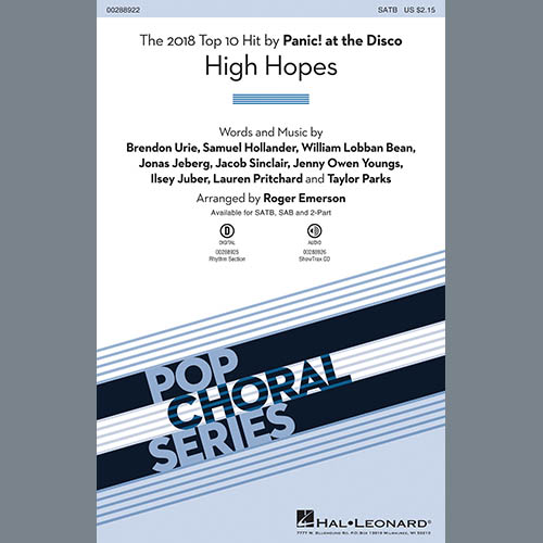 Panic! At The Disco, High Hopes (arr. Roger Emerson), SATB Choir