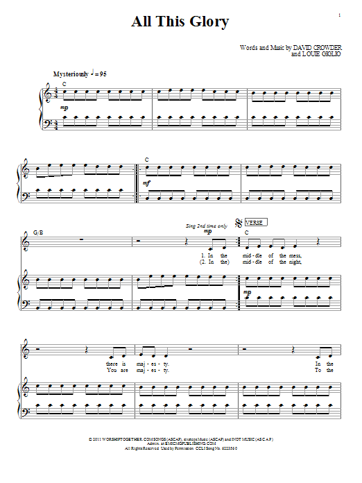 Passion All This Glory Sheet Music Notes & Chords for Piano, Vocal & Guitar (Right-Hand Melody) - Download or Print PDF Passion All This Glory Sheet Music Notes & Chords for Piano, Vocal & Guitar (Right-Hand Melody) - Download or Print PDF