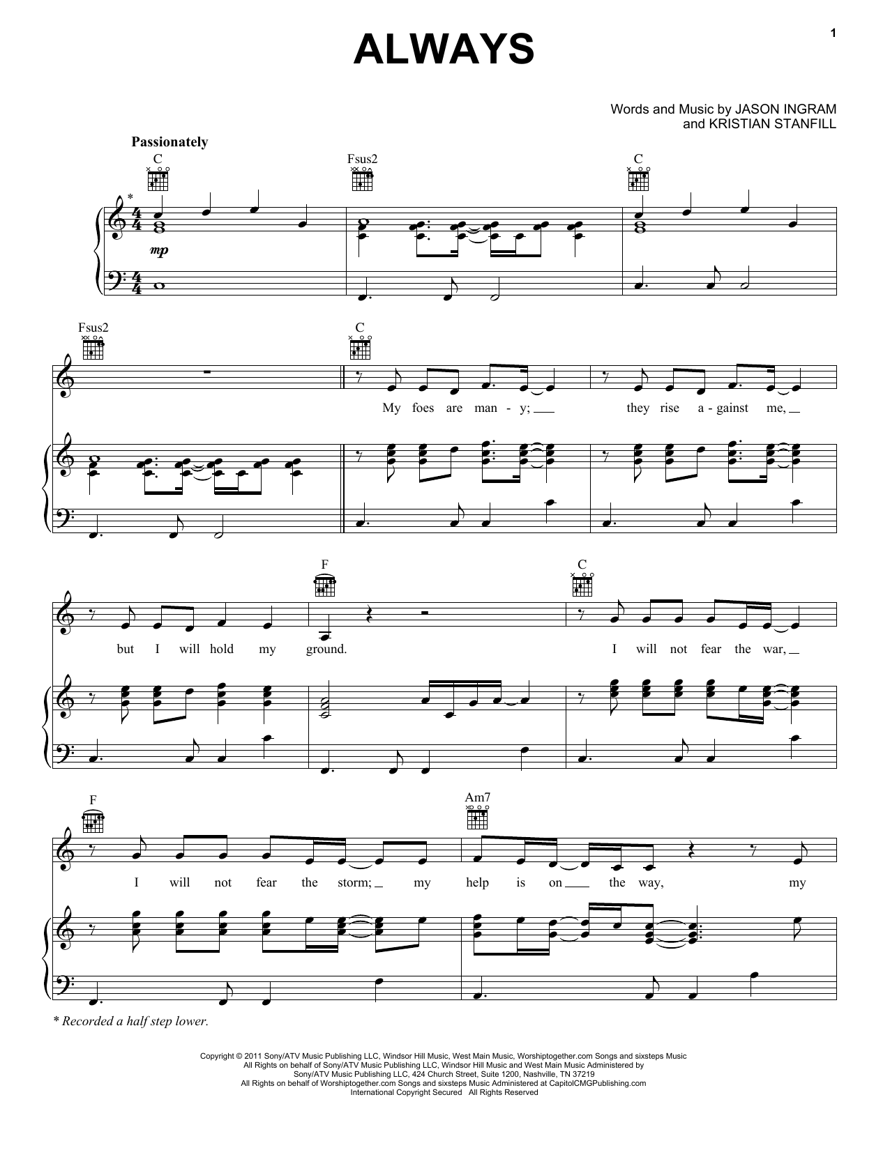 Passion Always Sheet Music Notes & Chords for Melody Line, Lyrics & Chords - Download or Print PDF