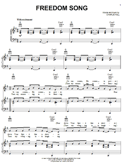 Passion Band Freedom Song Sheet Music Notes & Chords for Piano, Vocal & Guitar (Right-Hand Melody) - Download or Print PDF Passion Band Freedom Song Sheet Music Notes & Chords for Piano, Vocal & Guitar (Right-Hand Melody) - Download or Print PDF