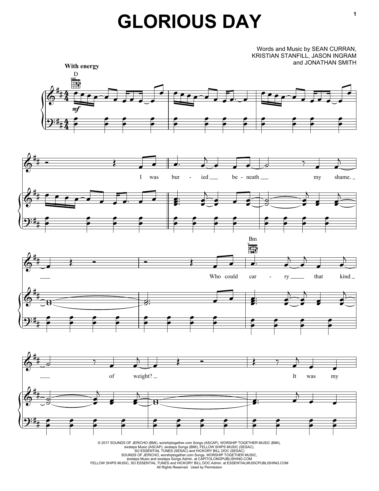 Passion Glorious Day Sheet Music Notes & Chords for Easy Guitar - Download or Print PDF