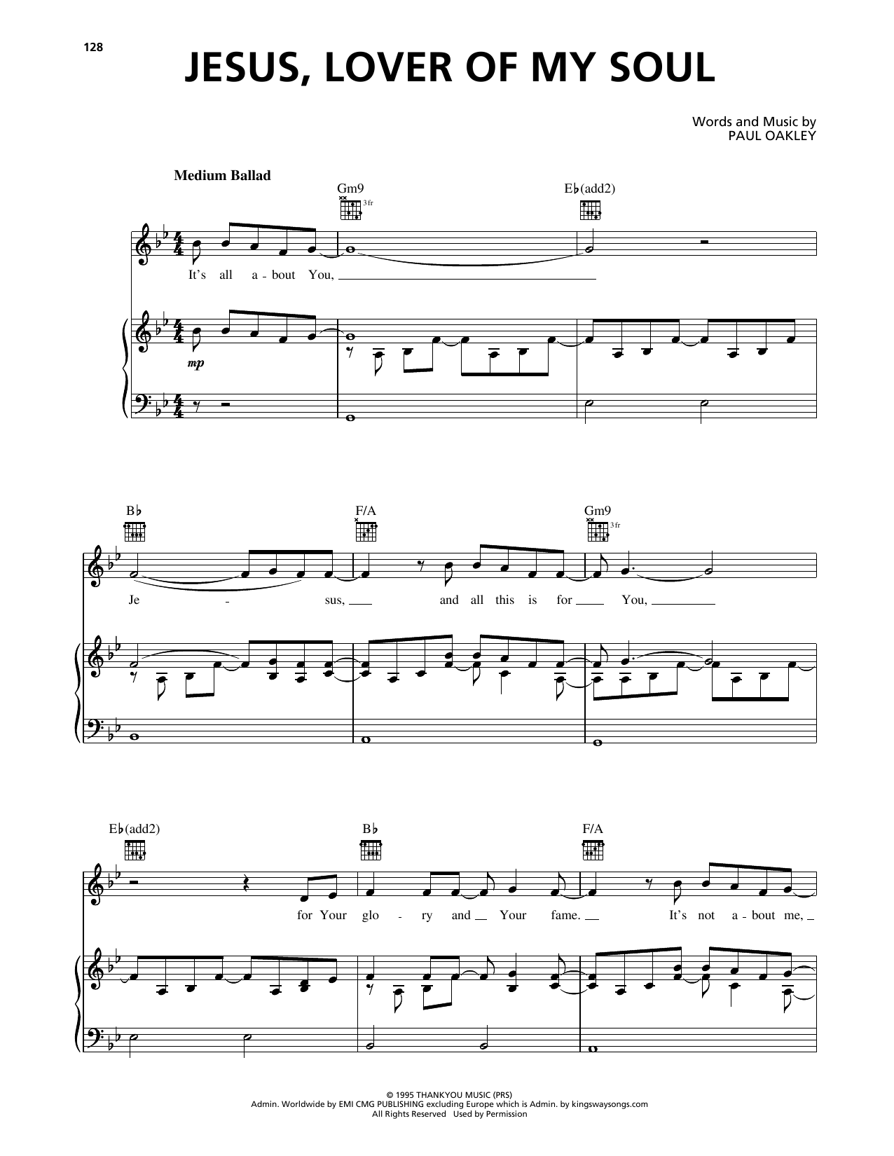 Passion Jesus, Lover Of My Soul (It's All About You) Sheet Music Notes & Chords for Piano, Vocal & Guitar Chords (Right-Hand Melody) - Download or Print PDF