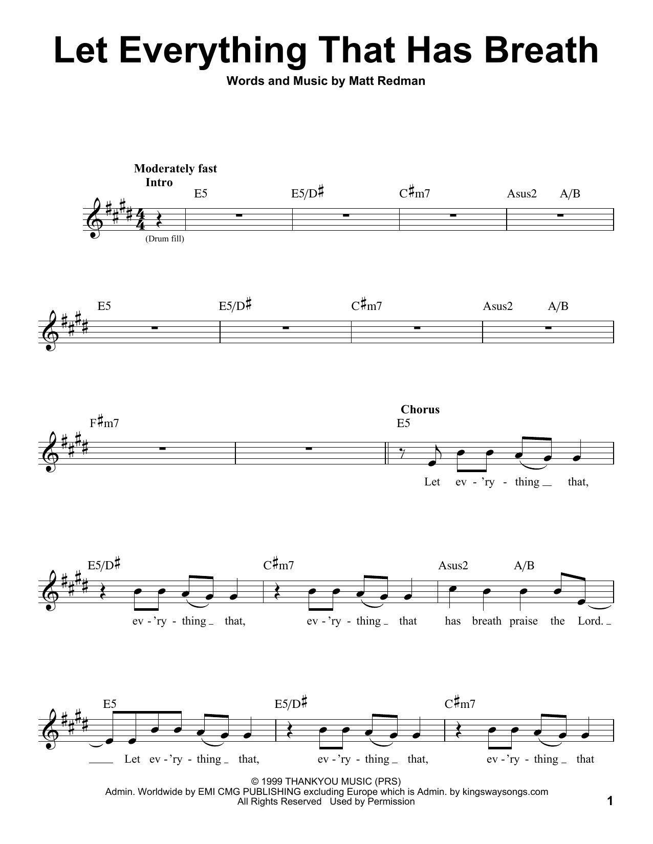 Passion Let Everything That Has Breath Sheet Music Notes & Chords for Voice - Download or Print PDF