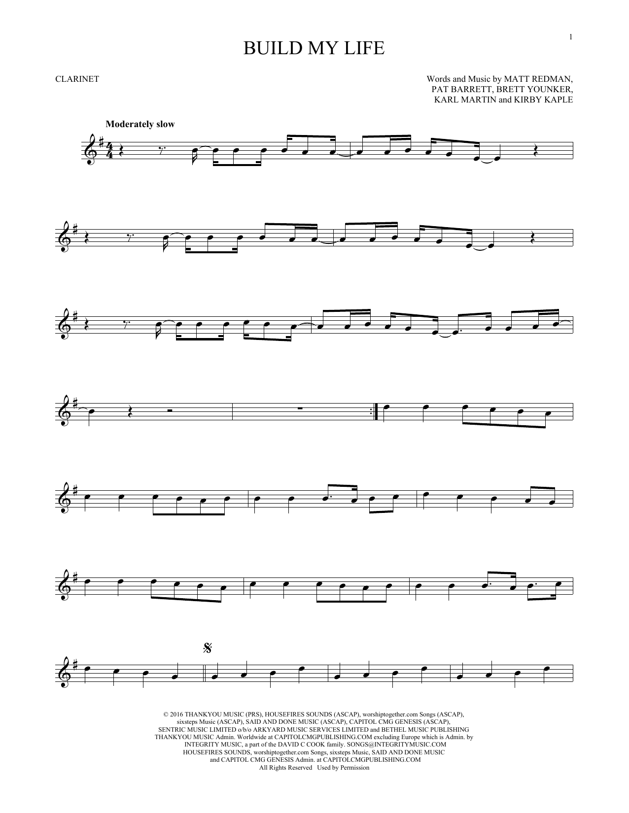Pat Barrett Build My Life Sheet Music Notes & Chords for Trumpet Solo - Download or Print PDF