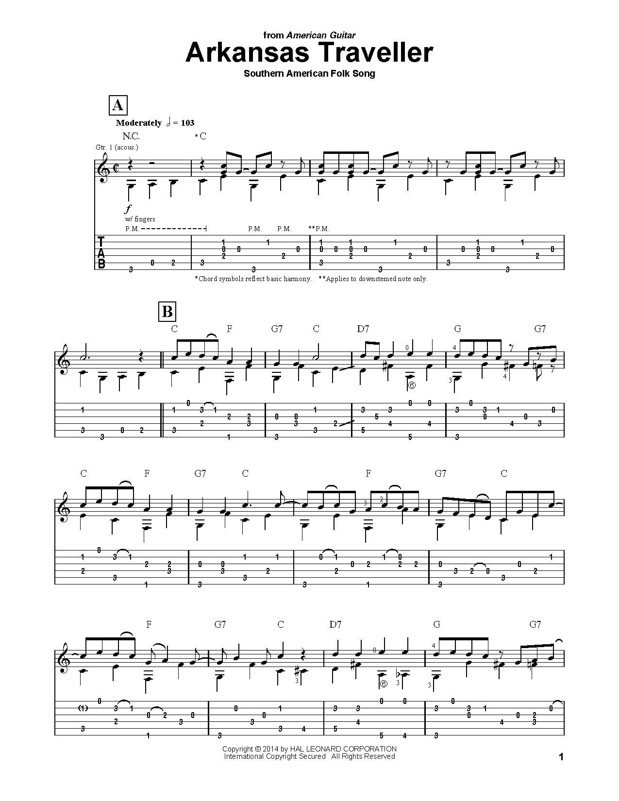 Pat Donohue Arkansas Traveler Sheet Music Notes & Chords for Guitar Tab - Download or Print PDF