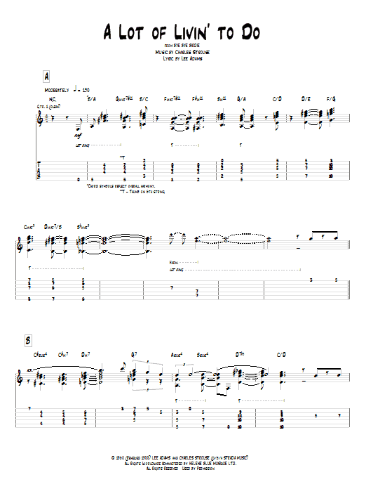 Pat Metheny A Lot Of Livin' To Do Sheet Music Notes & Chords for Guitar Tab - Download or Print PDF