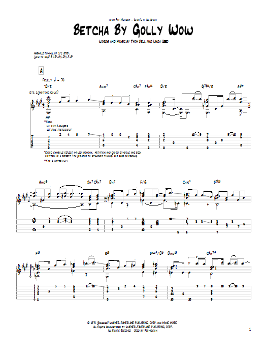 Pat Metheny Betcha By Golly Wow Sheet Music Notes & Chords for Guitar Tab - Download or Print PDF